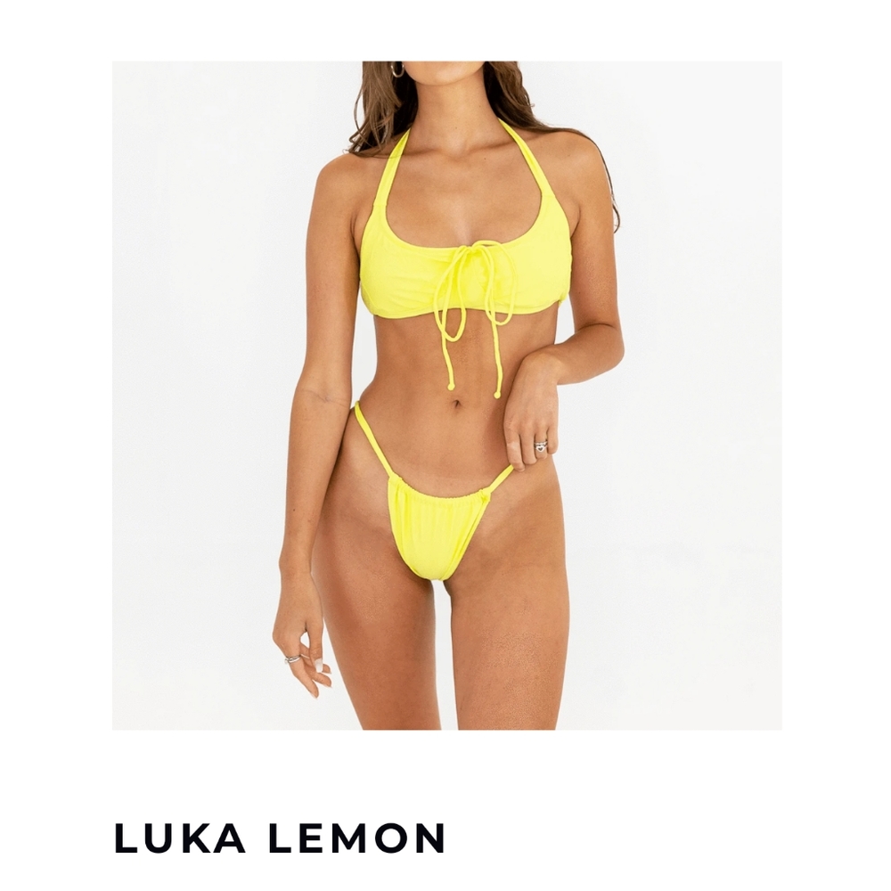 Yellow cheeky bikini